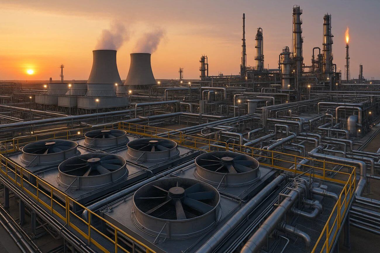 Охлаждение на НПЗ: водяные градирни и аппараты воздушного охлаждения для нефтегазовой промышленности