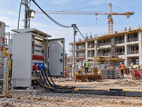 Временная схема электроснабжения строительной площадки