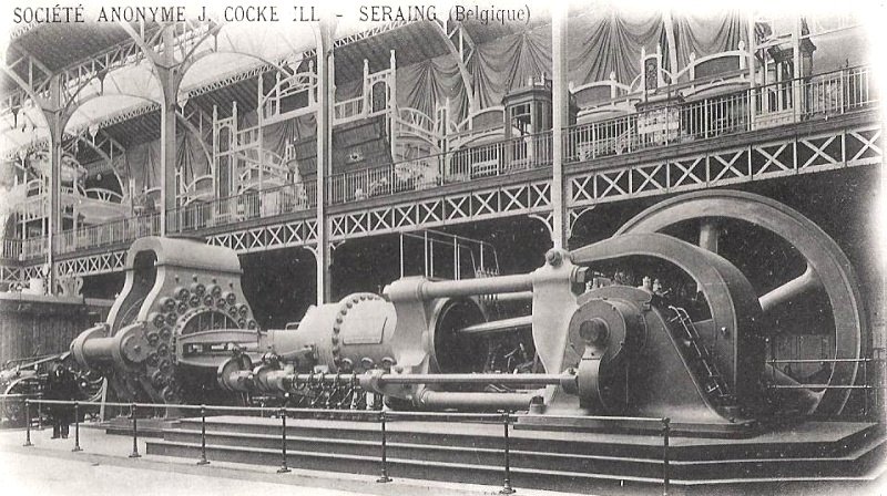 Газовоздуходувная машина Cockerill на доменном газе, 1900